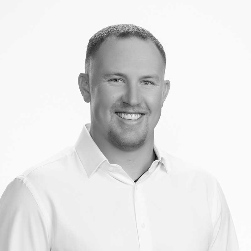 A black and white photo of Walker Durant, the Regional Vice President - Southwest Division  at LDK Ventures, LLC